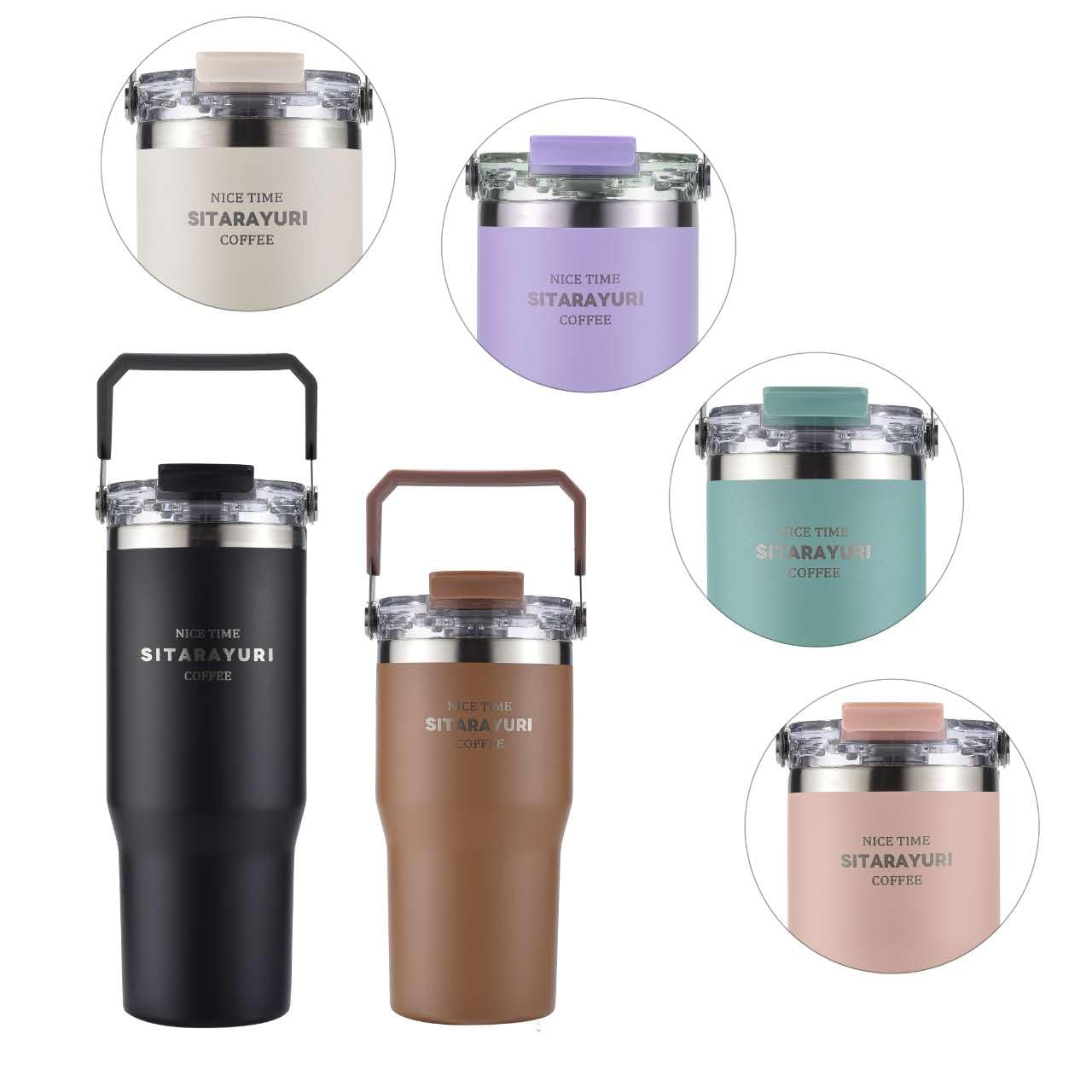 Sitarayuri Insulated Travel Tumbler with Handle 30 oz