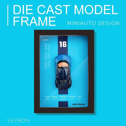 Buggati Veyron Diecast Car Frame 1:32  – 3D Wall Art