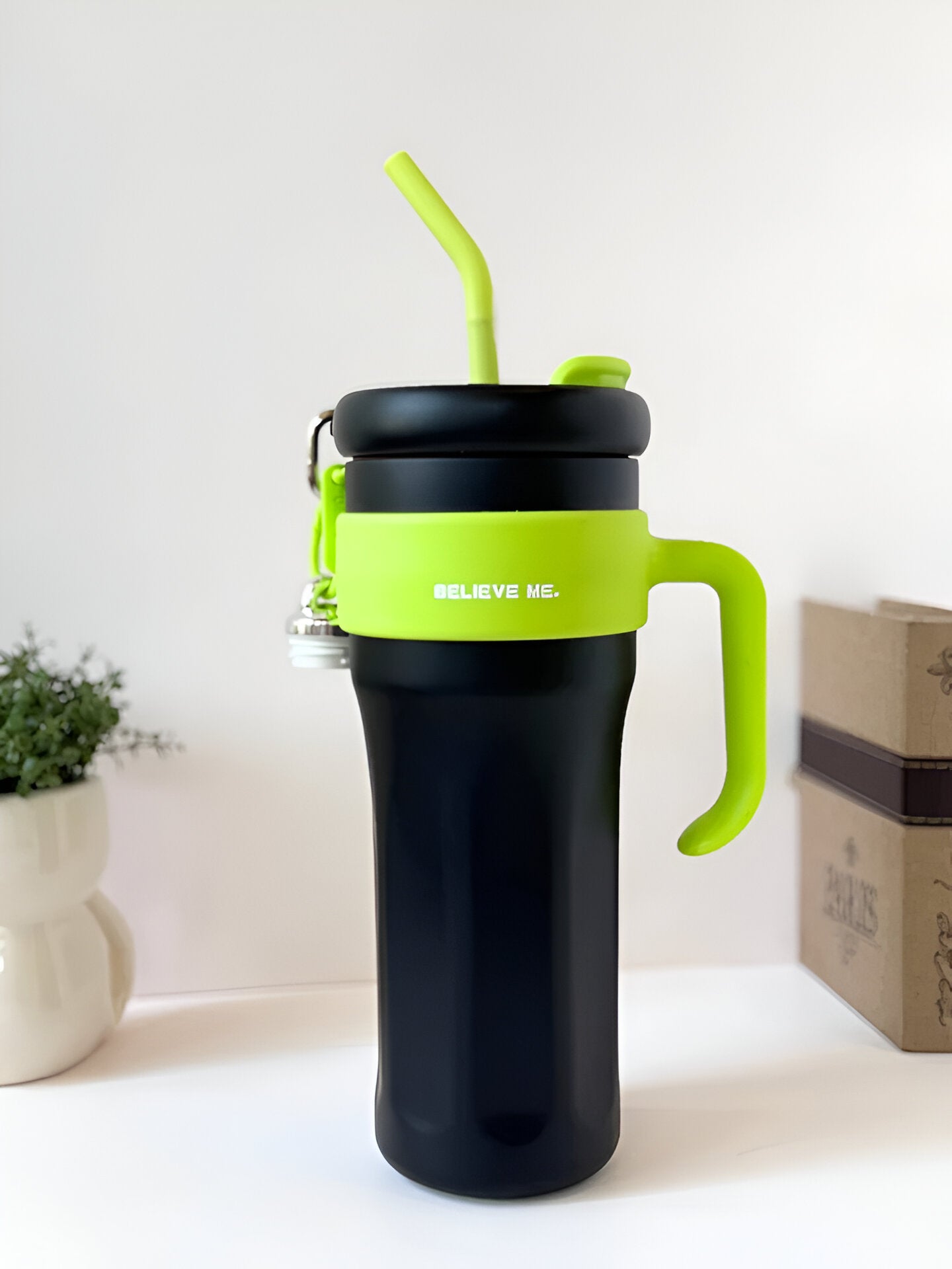 Believe Me™ 1.2L Jumbo Tumbler – Leak-Proof Insulated Water Bottle for Hot & Cold Drinks