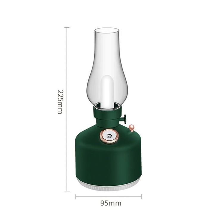 Retro Lamp Humidifier – 2-in-1 Cool Mist Diffuser & Night Light for Home & Office