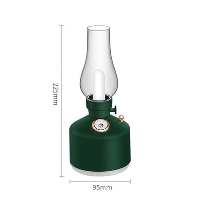 Retro Lamp Humidifier – 2-in-1 Cool Mist Diffuser & Night Light for Home & Office