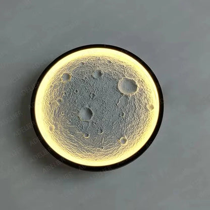 Wall Mounted Full Moon Light Modern Style LED Wall Lamp