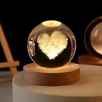 Rotating 3D Crystal Lamp Ball