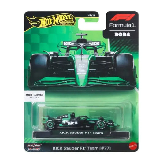 Hot Wheels Premium Formula F1 2024 Kick Sauber Diecast Model Car 1:64 Scale – Imported Collectible Edition