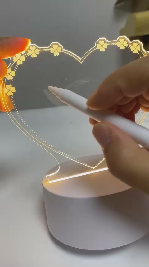 LED Message Board Night Lamp with  Pen