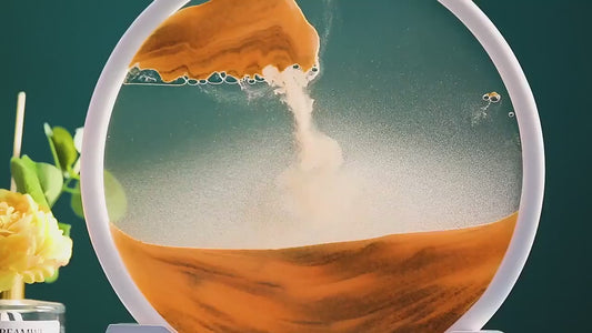 "Moving Sand Art Frame in Motion – Relaxing Tabletop Decor for Home & Office | Soothing Kinetic Sand Picture Showpiece"